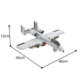 1211pcs A10 Thunderbolt II Attack Aircraft Building Block Model Compatible with Puzzle Assembly Fighter Toy Brick for Child