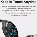 Z30 Smart Watch 1.39 Inch AMOLED Heart Rate Blood Oxygen Bracelet Men Bluetooth Call Wristwatch 8G Storage Music SmartWatch