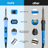 Adjustable Temperature Soldering iron kit  80W 220V / 110V Solder Iron LCD Electric Soldering Iron Welding Repair Tools