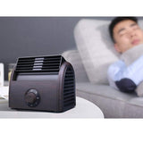 HAEGER-Personal Air Cooler, Mini Air Conditioner, 360 ° Rotating Cooler and Dual-Turbo Technology for Various Scenarios (Brown)