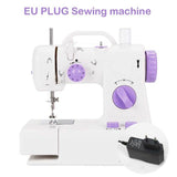 INNE Electric Sewing Machine Mini Small Portable Multifunctional Household Pedal Handmade Repair With Night Light For Beginners