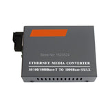 HTB-GS-03 A&amp;B 3pairs Gigabit Fiber Optical Media Converter 1000Mbps Single Mode Single Fiber SC Port External Power Supply