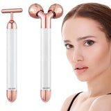 3D Facial Roller &amp; T Shape Face Massager Kit Face Lift Massager 24k Gold Beauty Bar Anti Wrinkles Skin Tightening Skin Care Tool