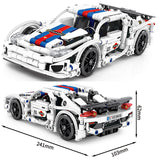 New High-Tech Super Sport Car Audied Porsched 918 Koenigsegged Model Bricks MOC Pull Back Car Building Blocks Toys for Kids Gift