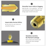 Creality 3D Printing High-end Nozzle Kit 0.25mm 0.4mm 0.6mm 0.8mm Brass /Copper Alloy/Hardened Steel Nozzle Kit for Ender-3 V2