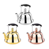 Whistling Kettle Infuser Loose Leaf Stainless Steel Teapot Rose Gold Tea Stove Induction Stove Copper 2-Liter 2.1-Quart