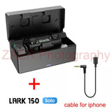 Hollyland LARK 150 SOLO 2.4Ghz Wireless Microphone Kit with Charging Box LARK150 Solo Lavalier Mic For Video Live For Smartphone