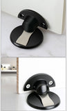 Stainless Steel Magnetic Door Stopper Adjustable Door Holder Non-punch Sticker Water-proof Door Stop Furniture Door Hardware