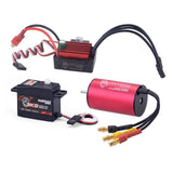 SURPASSHOBBY Waterproof Combo 2440 4600KV Brushless Motor w/ 35A ESC + S0300P 3KG Servo for 1/16 1/18 RC Car Truck