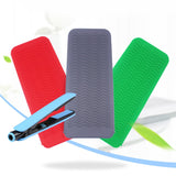 Silicone Heat Resistant Mat For Salon Home Hair Styling Adapter Straightener Curling Iron Pad Straightener Pouch Tool