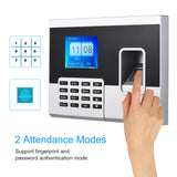 Fingerprint Password Attendance Machine Access Control Time Clock Recorder Employee Checking-in Recorder U Disk Download Data