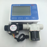 YF-S201 G1/2" Water Flow Controller system set LCD Display + Solenoid Valve Gauge + Flow Sensor Meter Counter Indicator reader