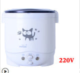 12V 24V 220V mini rice cooker car trucks electric soup porridge cooking machine food steamer warmer fast heating lunch box