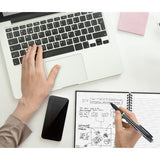 NEWYES A4 Smart Erasable Notebook Paper Reusable Wirebound Black Notebook App Connect Microwave Erase With pen for kids Students