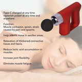5 Gears Massage Power Percussion Muscle Massager Small Portable Relax Fitness Electric Frequency Conversion Therapy Massager