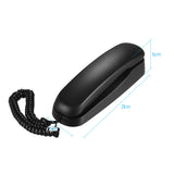 Telephone Wall Mountable Mini Desktop Corded Landline Phone Fixed for Home Hotel Office Bank Call Center