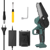 21V Electric Pruning Saw Rechargeable Small Wood Spliting Chainsaw One-handed Woodworking Tool for Garden Orchard Branch Clip