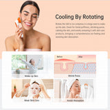 Ice Roller &amp; Face Massager Stainless Steel Skin Cooling Roller Face Lifting Anti-aging Pain Relief Skin Care Tools With 2 Heads
