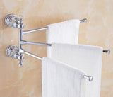 Modern Clear Crystal Bathroom Accessories Sets Silver Polished Chrome Bathroom Products Solid Brass Bathroom Hardware Sets jk6
