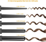 DODO Pro 5 Part Interchangeable Hair Curling Iron Machine Ceramic Hair Curler Multi-size Roller Heat Resistant Glove Styling Set