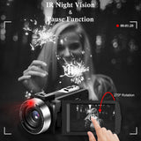 4K Video Camera for YouTube Night Vision WiFi Touch Screen HD Video Digital Camera Camcorder