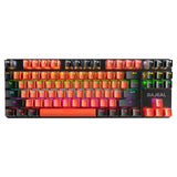 Gaming Mechanical Keyboard 87 keys Game Anti-ghosting Blue Switch RGB Backlit Wired Keyboard For Gamer Laptop PC