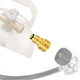 2Pcs Propane Tank Adapter Solid Brass Regulator Valve Safety POL-LP Tank Convert To QCC1/Type1 For Camping Stove