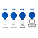 4Pcs Glass Suction Cup Facial Massage Set Vacuum Cupping Rubber Head Anti Cellulite Massager Jar Slimming Cans Body Care Therapy