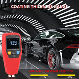 Coating Thickness Gauge Digital Thickness Meter Tester 0-1750um F/ NF Automatic Detection 199 Data Storage Rotatable Screen