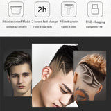 Kemei 1949 Professional Hair Clipper All Metal Men Electric Cordless Hair Trimmer 0mm Baldheaded T Blade Finish Haircut Machine