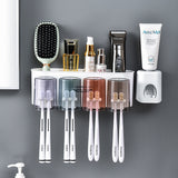 1 Set Toothbrush Holder Wall Set Toothbrushes Cup Mouthwash  Dental  Mug Squeezer Tooth Tumblerful Household Washing Table Shelf