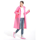Fashion EVA Women Raincoat Thickened Waterproof Rain Coat Women Clear Transparent Camping Waterproof Rainwear Suit
