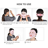 Facial Beauty Red Light Face Therapy LED Vibration Phototherapy Facial Mask Machine Skin Light Therapy Anti Wrinkle Tender Skin