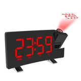 LED Digital Projection Alarm Clock Electronic Alarm Clock with Projection FM Radio Time Projector Bedroom Bedside Mute Clock