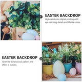Bunny Egg Flowers Scene Backdrop Photography Background Easter Party Decoration