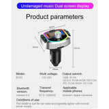 Car Bluetooth-compatible V5.0 MP3 Player 12~24V Car Charger PD Fast Charging Multifunction FM Transmitter Charger Adapter