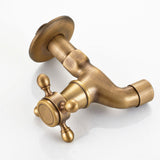 Retro Solid Brass Single Cold Faucet Mop Pool Faucet Wall Mounted Single Handle Brass Core Kitchen Sink Faucet Suitable