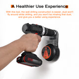 Detachable Dust Collector 2 In 1 Wall Electric Drilling Dust Collector Laser Level Self-mounting Vacuum Sucker Drilling Dust