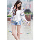 2020 New Fashion Women's Transparent Thicken  Plastic Raincoat Travel Waterproof Rainwear Adult Poncho Outdoor Rain Coat