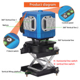 Multifunctional 3D 12 Lines Laser Level Tool Vertical Horizontal Lines with 5° Auto-leveling Function