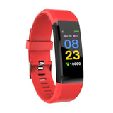Waterproof Pedometer Smart Blood Pressure Monitor Heart Rate Fitness Tracker Pedometer Running Step Counter Wrist Watch 115Plus
