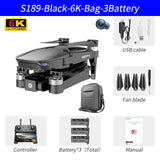 NEW RC Drone S189 GPS 6K HD Dual Camera 5G WIFI FPV Brushless Motor Foldable Quadcopter Helicopter Long Battery Life Gift Toy