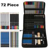 72Pcs/set Drawing Pencils Set Sketch Colored Pencils Painting Set Watercolor Metallic Complete Artist Kit Painting Art Supplies