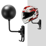 Wall-mounted Bike Helmet Holder 180 Degree Rotation Home Motorcycle Helmet Rack Cap Hat Display Storage Rack Hanger for Coats