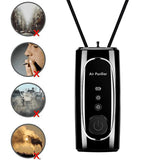 2x Air Purifier Personal Wearable Mini Portable Car Oxygen Bar 700MAh Battery Negative Ion Hanging Neck Black & White