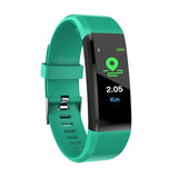 Waterproof Pedometer Smart Blood Pressure Monitor Heart Rate Fitness Tracker Pedometer Running Step Counter Wrist Watch 115Plus