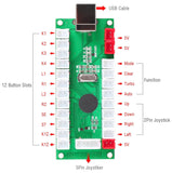 1 Player Arcade DIY Kit USB Encoder to PC Arcade Joystick Buttons for USB MAME PC Game DIY & Raspberry Pi Retro Controller Parts