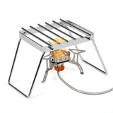 Picnic Folding Multifunctional Campfire Grill Portable Stainless Steel Grill Grate Outdoor Camping Hiking Gas Stove Stand