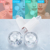 2Pcs Magic Ice Globes for Face Eye Neck Roller Massage Skin Tighten Frim Beauty Relieve Fatigue Anti Aging Facial Cooling Ball