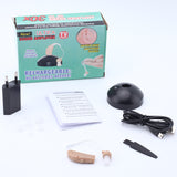 Rechargeable Hearing Aids BTE Ear Hearing Amplifier Adjustable Tone BTE Hearing Aid Sound Amplifier Hearing Device for Elderly